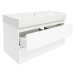 Koupelnová skříňka s umyvadlem SAT B-Way 99x50x45 cm bílá lesklá BWAY2100WU2BI BWAY2100WU2BI