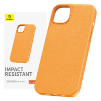 Kryt Baseus Phone Case for iPhone 15 ProMax Fauxther Series (Orange)
