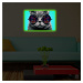 ASIR Nástěnný obraz s LED osvětlením CAT