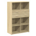 vidaXL Skříň highboard dub sonoma 80 x 42,5 x 124 cm kompozitní dřevo