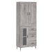 vidaXL Skříň highboard šedá sonoma 69,5 x 34 x 180 cm kompozitní dřevo