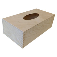91439 Dřevěná krabička na kapesníky KLASIK, 25 x 8 x 13 cm