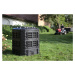 Zahradní plastový kompostér, 600 l, černý