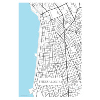 Mapa Soluň white, 26.7x40 cm
