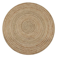 Kusový koberec ze splétané juty 150 cm kulatý