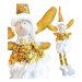Žlutý vánoční anděl s visícími nohama
