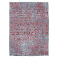 Diamond Carpets koberce Ručně vázaný kusový koberec Diamond DC-JK 1 silver/pink - 140x200 cm