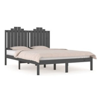 Rám postele šedý masivní borovice 120 × 200 cm, 3103775