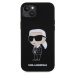 Pouzdro Karl Lagerfeld Liquid Silicone Ikonik NFT iPhone 15 Plus černé Černá