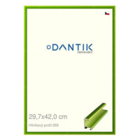 DANTIK rámeček 29,7 × 42, ALU profil 7269 Zelený Smaragd broušený plexi čiré