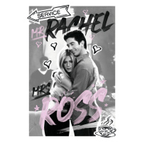 Umělecký tisk Přátelé - Rachel & Ross, 26.7x40 cm