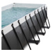 Bazén s filtrací Black Leather pool Exit Toys ocelová konstrukce 540*250*122 cm černý od 6 let