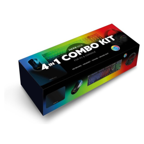 Maxx Tech 4v1 Combo Kit herní set (klávesnice, headset, myš a podložka) Contact Sales
