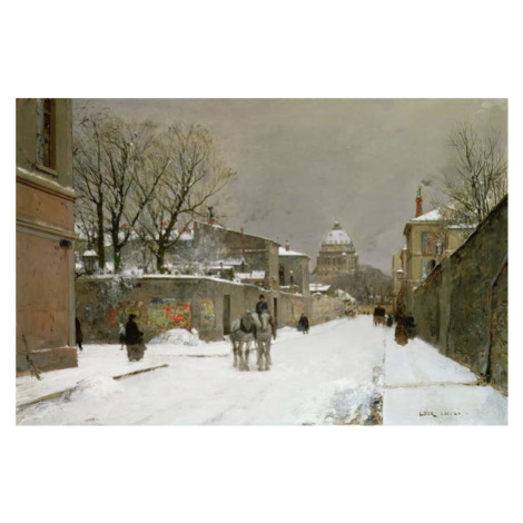 Plakát, Obraz - Winter Scene near Les Invalides, Paris, Luigi Loir, 40 × 26.7 cm