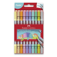 Oboustranné dětské fixy Faber-Castell Pastel - 10 barev