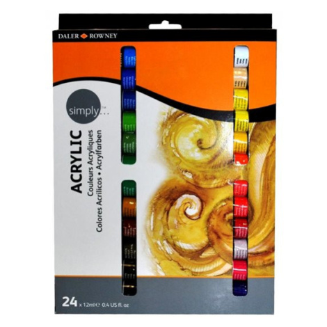 Sada akrylových barev SIMPLY - 24 × 12 ml Daler-Rowney