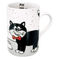 Hrnek porcelánový CARLO THE CAT bílo-černý 320ml