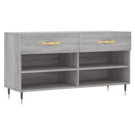 vidaXL Botník šedý sonoma 102 x 35 x 55 cm kompozitní dřevo