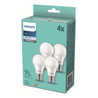 LED žárovky E27 Philips A60 10W (75W) neutrální bílá (4000K) 4ks