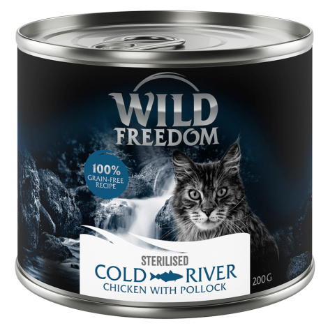 Wild Freedom Adult Sterilised 6 x 200 g / 400 g – bez obilovin - 15 % sleva - Cold River Sterili