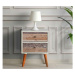 Sofahouse 27992 Designový noční stolek Pharell 40 cm ořech bílý