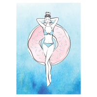 Ilustrace Donut Relax, Martina Pavlova, 30 × 40 cm