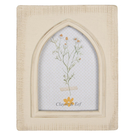 Béžový fotorámeček Pierreck ve tvaru lomeného oblouku – 10x15 cm Clayre & Eef