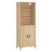 vidaXL Skříň highboard dub sonoma 69,5 x 34 x 180 cm kompozitní dřevo