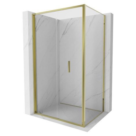 MEXEN/S Exo sprchový kout skládací dveře 80 x 90, transparent, zlato 816-080-090-50-00
