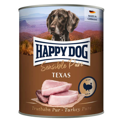 Happy Dog Sensible Pure 24 × 800 g výhodné balení - Texas (krůtí)