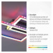 LEUCHTEN DIREKT is JUST LIGHT LED stropní svítidlo 72x210cm, stříbrná barva, RGB Rainbow, stmíva