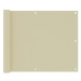 Balkónová zástěna krémová 75×300 cm oxfordská látka 134948