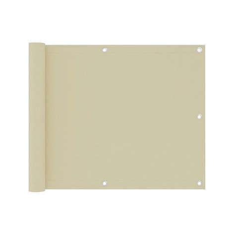 Balkónová zástěna krémová 75×300 cm oxfordská látka 134948 SHUMEE