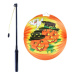 Lampion Halloween veselá dýně 25 cm se svítící hůlkou 39 cm