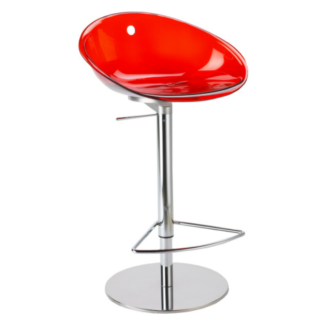 PEDRALI - Barová židle GLISS 970 DS - transparentní červená