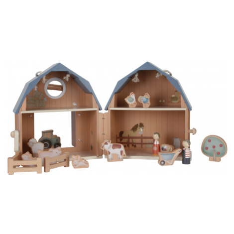 LITTLE DUTCH domeček pro panenky dřevěný přenosný Farma