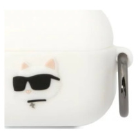 Pouzdro Karl Lagerfeld AirPods Pro cover white Silicone Choupette Head 3D (KLAPRUNCHH)