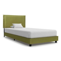 Rám postele zelený textil 90x200 cm