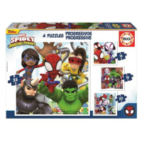 Educa Puzzle Spidey a jeho úžasní přátelé 4v1 (12,16,20,25 dílků)