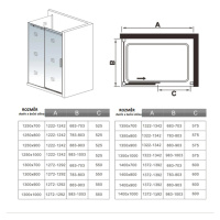 H K Obdélníkový sprchový kout HARMONY F2 100x90 L/P varianta SE-HARMONYF210090