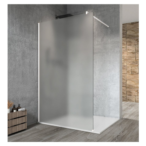 Gelco VARIO WHITE jednodílná sprchová zástěna k instalaci ke stěně, matné sklo, 1300 mm