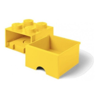 LEGO úložný box 4 s šuplíkem - žlutá