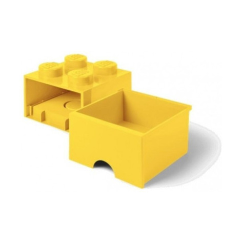 LEGO úložný box 4 s šuplíkem - žlutá