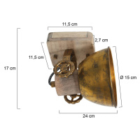 Steinhauer Stropní bodovka Gearwood, 1 zdroj bronz