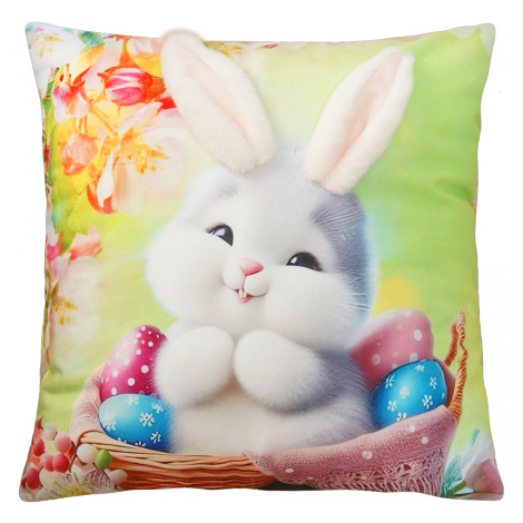 Velikonoční polštář 3D HELLO BUNNY III. 40x40 cm  Mybesthome Varianta: Povlak na polštář s proší Decora