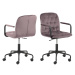 Dkton Designová kancelářská židle Zara růžová