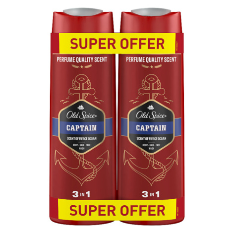 Old Spice Captain Men’s Shower Gel & Shampoo 800ml Multi-Use 3-in-1 Hair-Face-Body Wash