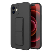 Kickstand silikonový kryt na iPhone XS Max, černý