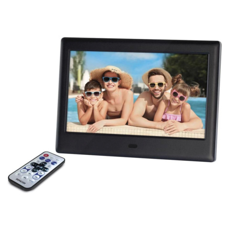 Sencor - Digitální fotorámeček 7" s reproduktorem 230V černá + dálkové ovládání 35055407