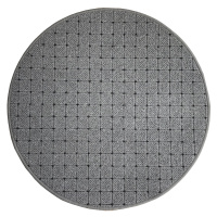 Vopi koberce Kusový koberec Udinese šedý kruh - 200x200 (průměr) kruh cm